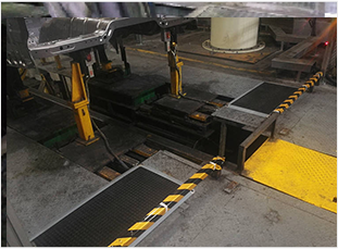 大型機械周圍安全地毯安裝